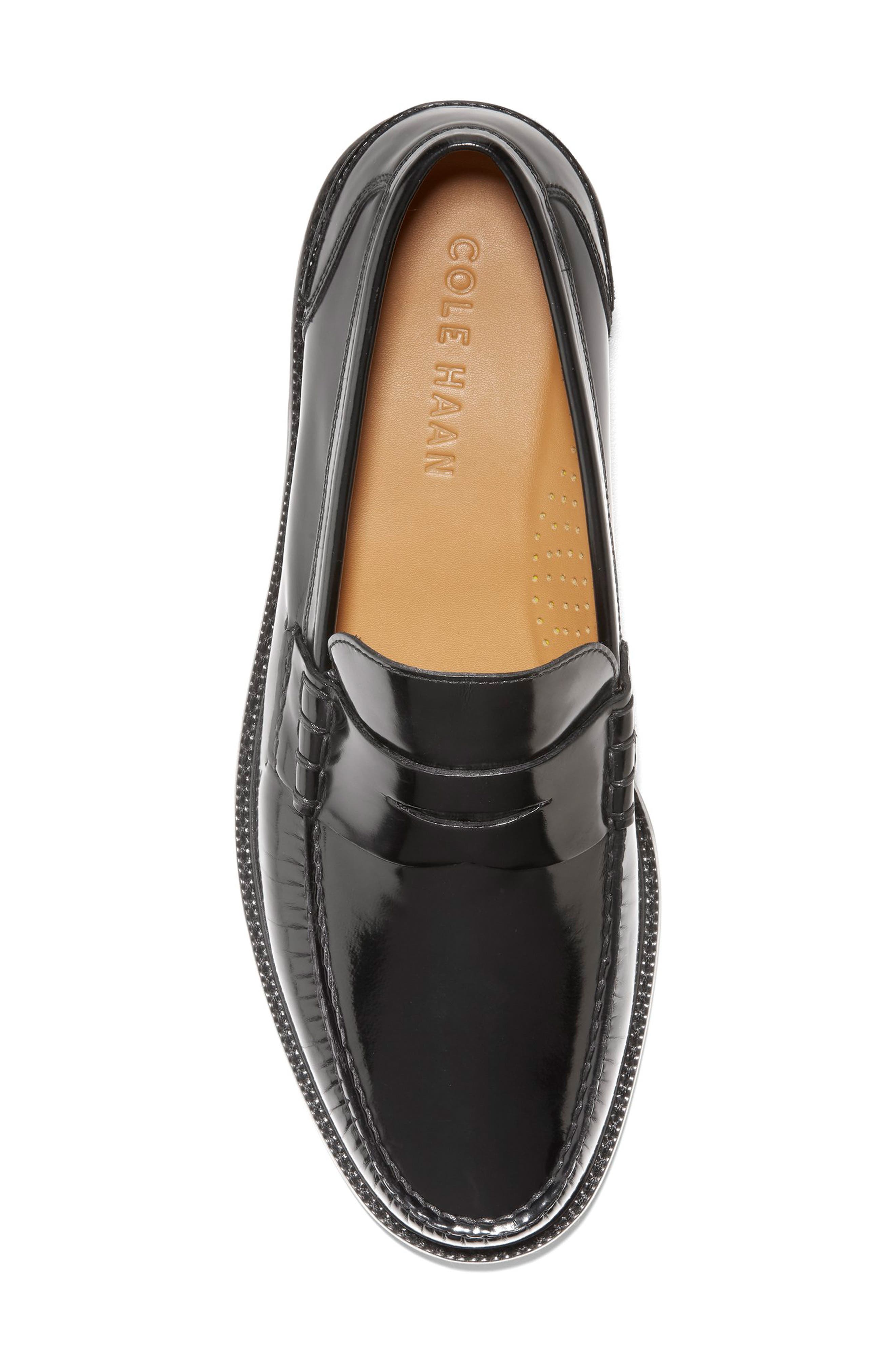 Cole Haan Pinch Prep Penny Loafer, Alternate, color, Black Brushoff