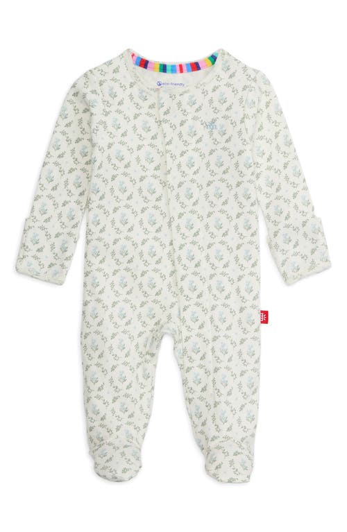 Magnetic Me Babies'  Eloise Magnetic Organic Cotton Footie In Neutral