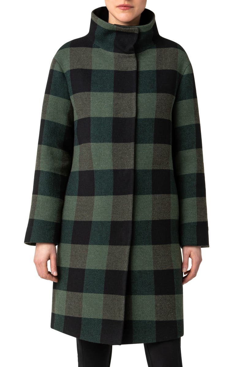 Akris punto Buffalo Check Coat, Main, color,
