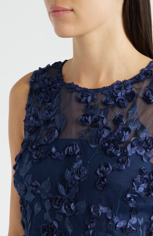 Sam Edelman Floral Appliqué Cocktail Dress In Blue