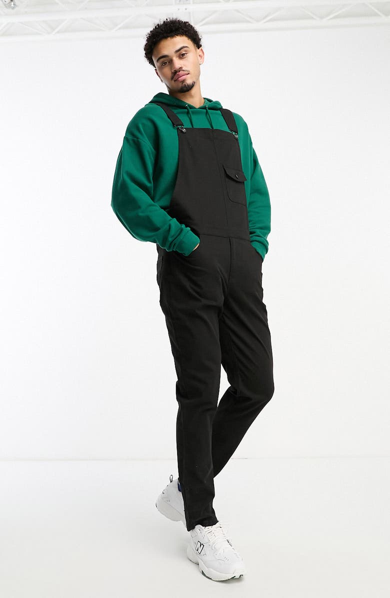 ASOS DESIGN Skinny Fit Stretch Cotton Overalls, Alternate, color, 