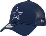New Era Men's New Era  Navy Dallas Cowboys Main A-Frame Trucker 9FORTY Adjustable Hat