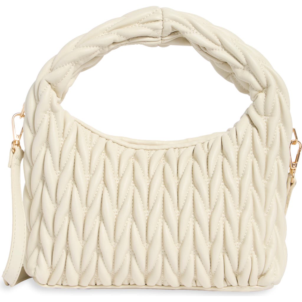 Urban Expressions Handbags Pleated Shoulder Bag In Sand