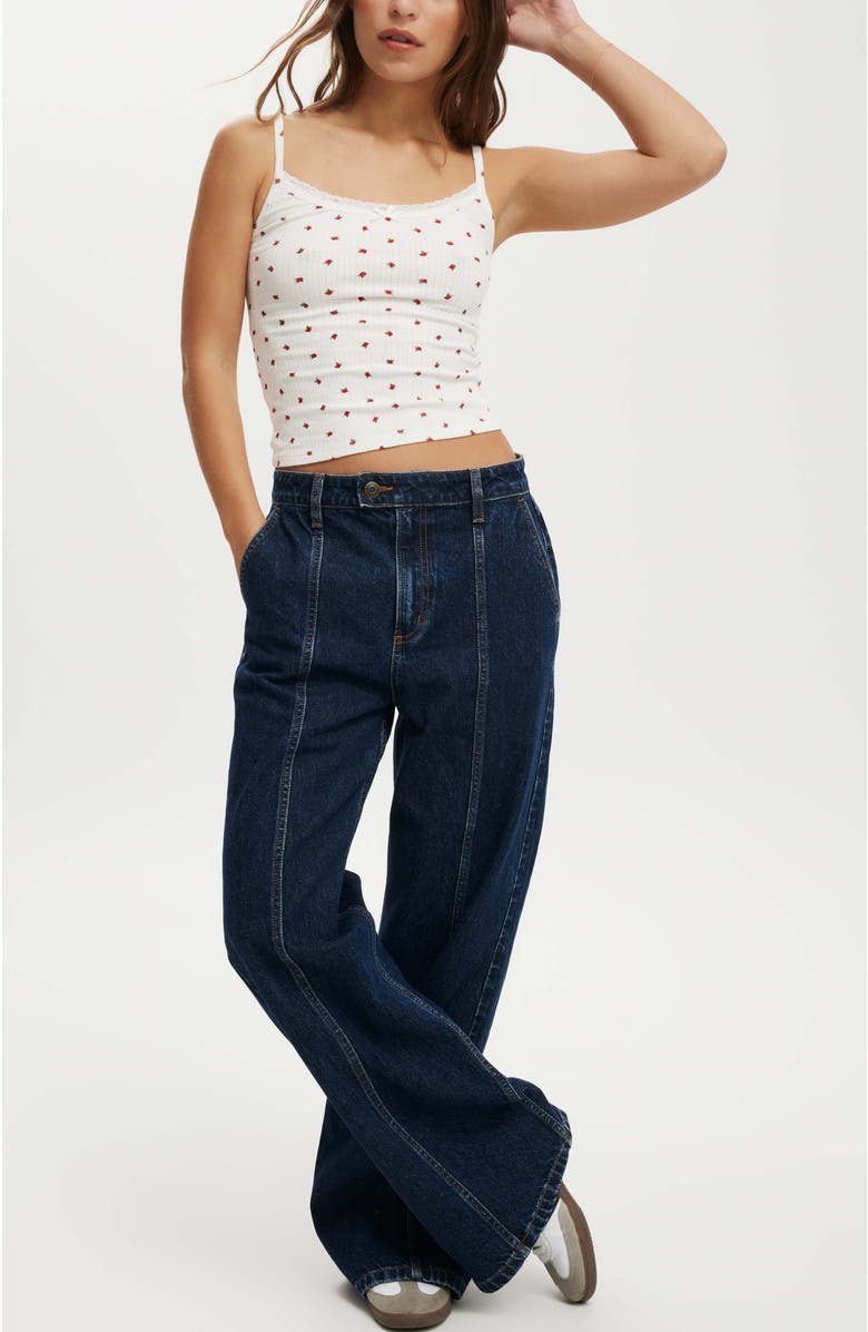 Cotton On Sasha Pointelle Lace Trim Cami, Alternate, color, 