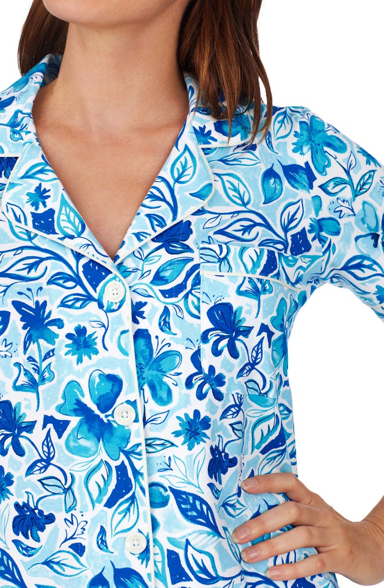 BedHead Pajamas Print Organic Cotton Jersey Crop Pajamas, Alternate, color,