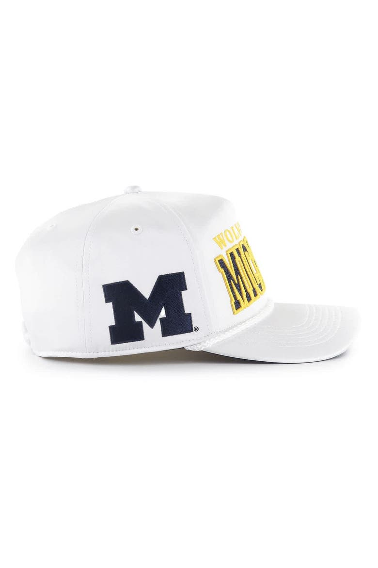 Women's '47 White Michigan Wolverines Outspoken Hitch Adjustable Hat, Alternate, color, White