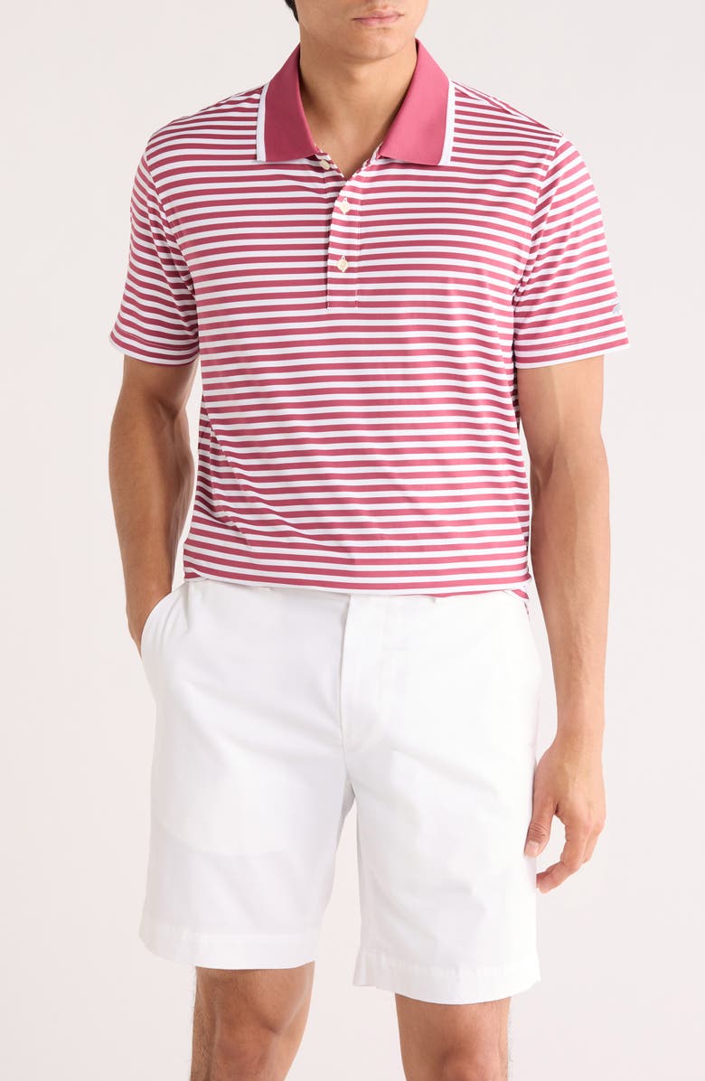 Brooks Brothers Feeder Stripe Polo, Main, color, Purple Multi