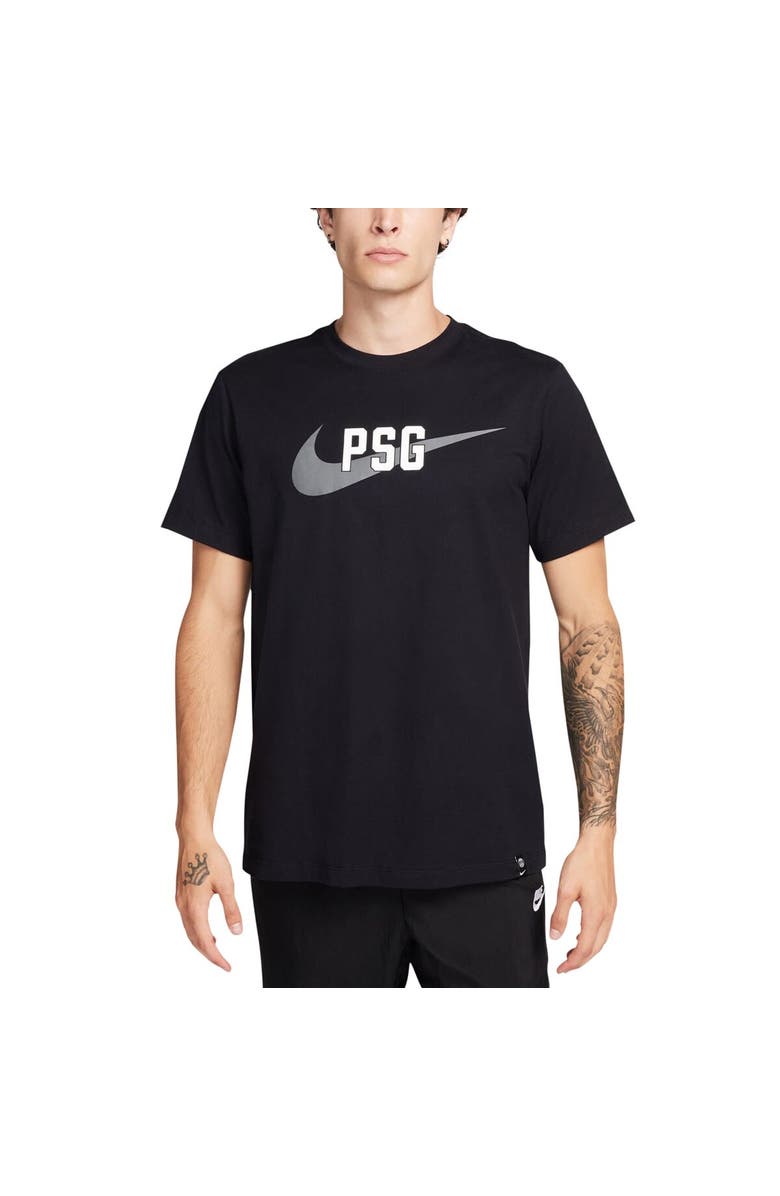 Nike Men's Nike  Black Paris Saint-Germain Swoosh T-Shirt, Alternate, color, 