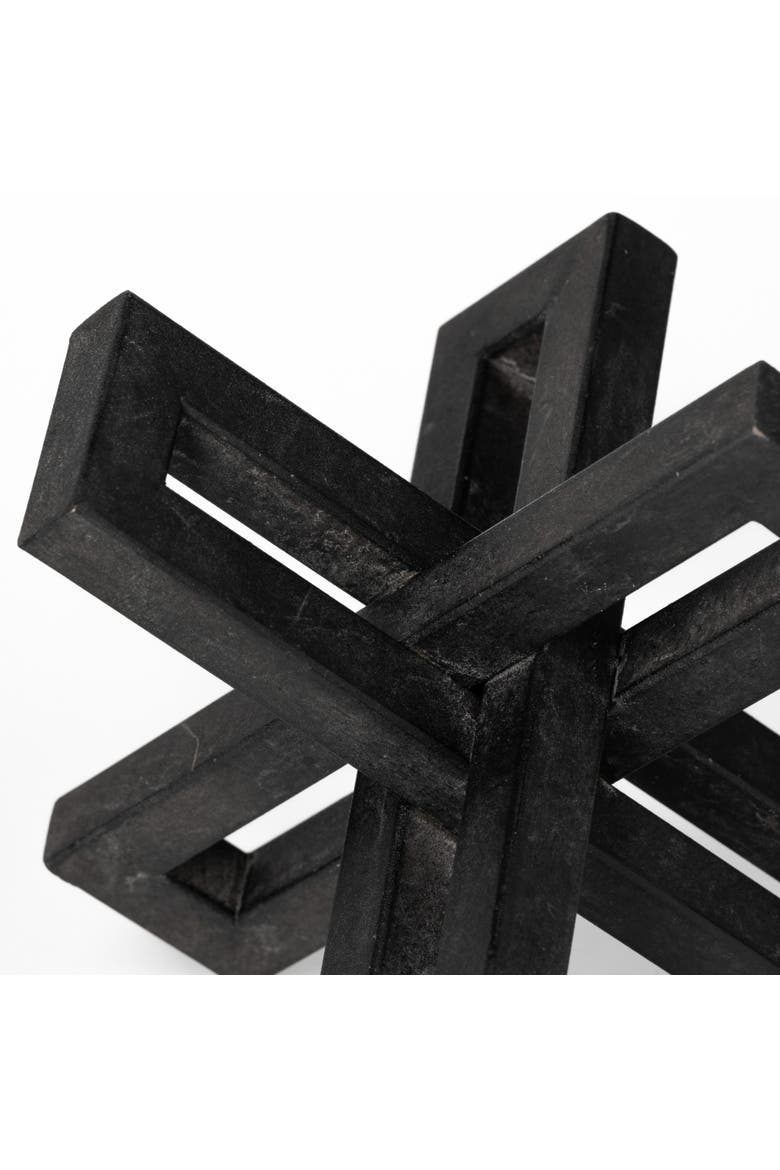 Aleph Set of 3 Metal Jacks, Alternate, color, Black