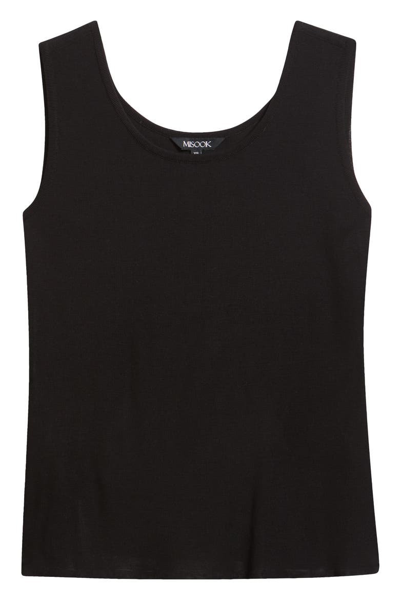 Scoop Neck Tank, Alternate, color, BLACK