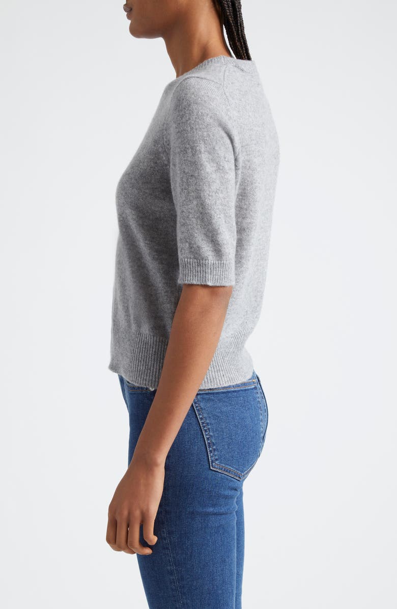 Veronica Beard Shana Cashmere Sweater, Alternate, color, Heather Grey