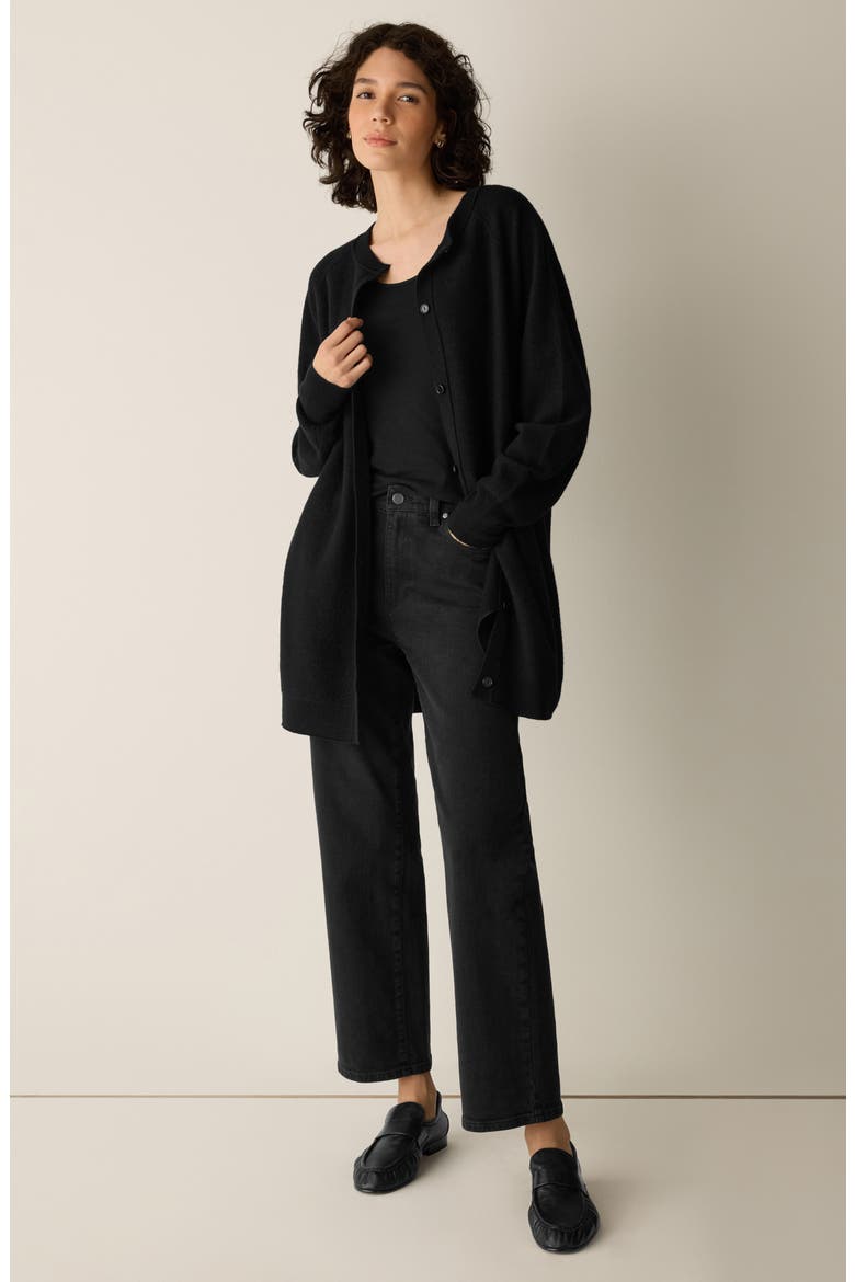Long Wool Cardigan, Alternate, color, BLACK
