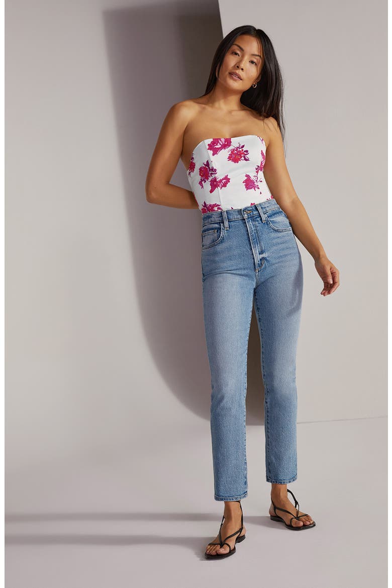 The Valentina High Waist Crop Cigarette Jeans, Alternate, color, SANTIAGO