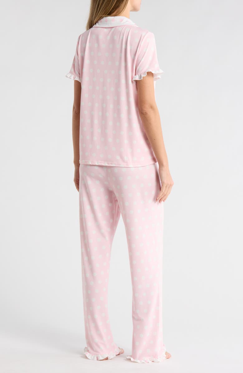 French Connection Tie Front Pajamas, Alternate, color, Icy Pink/White