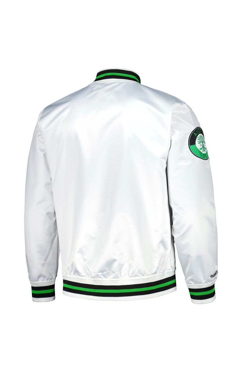 Mitchell & Ness Men's Mitchell & Ness White Austin FC City Full-Snap Satin Jacket, Alternate, color, White