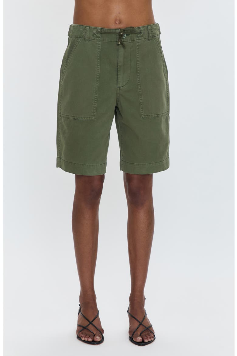 Etta Cotton Utility Shorts, Main, color, MEADOW
