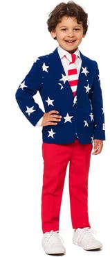 OppoSuits Stars & Stripes Two-Piece Suit with Tie