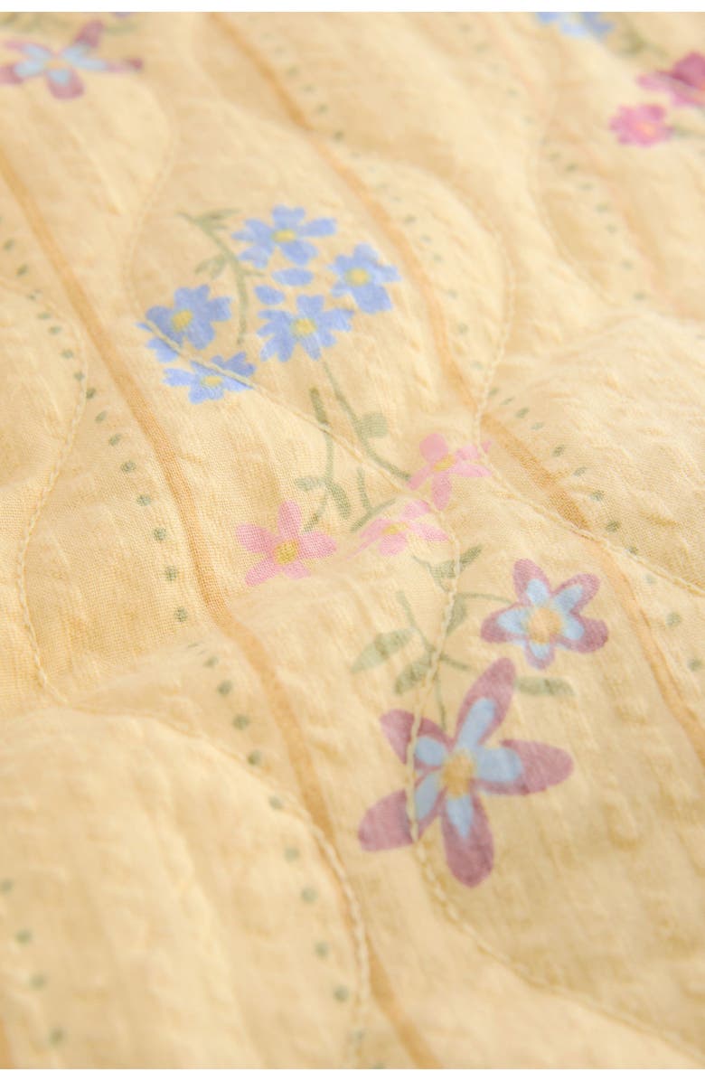 NEXT Kids' Floral Quilted Jacket, Alternate, color, Yellow