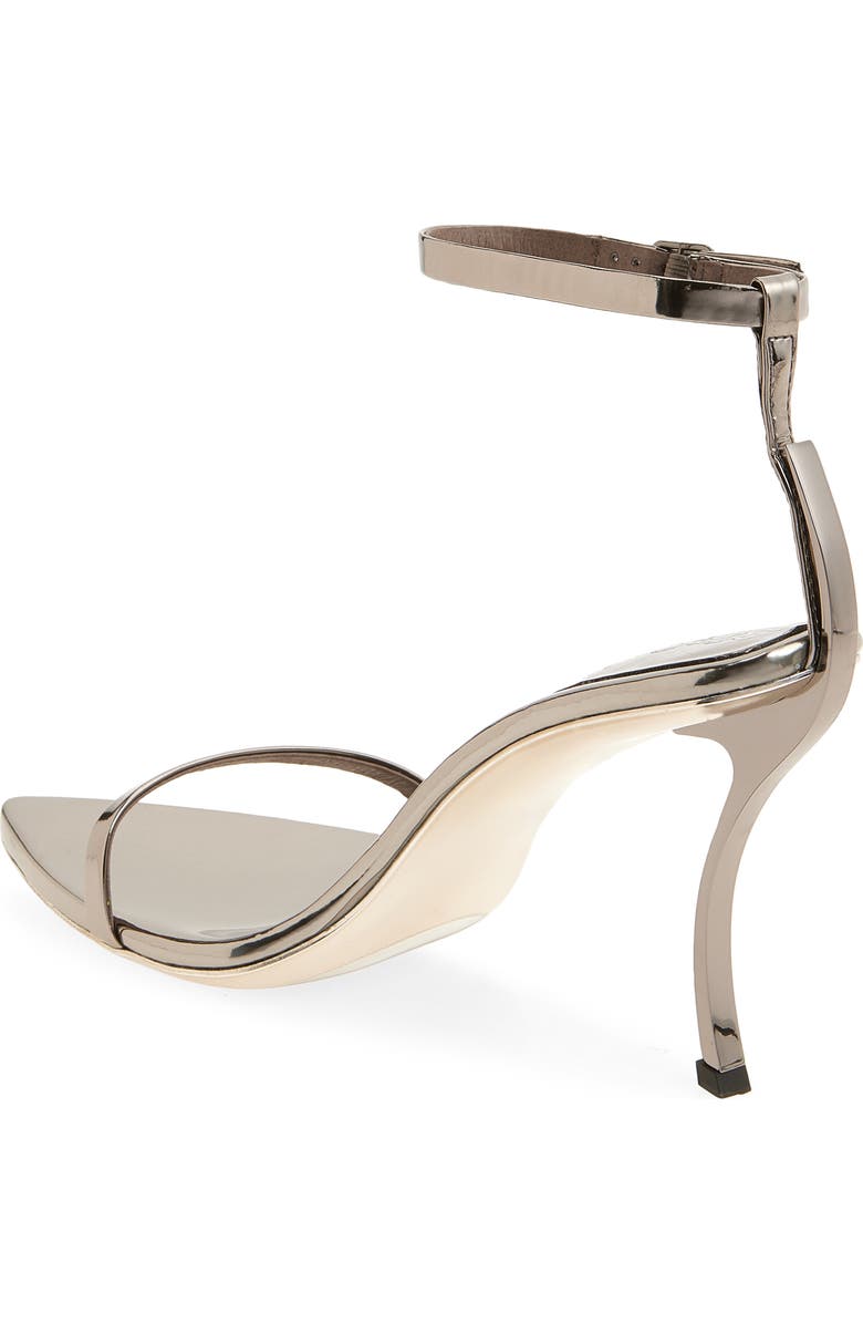 Jeffrey Campbell Obsession Ankle Strap Sandal, Alternate, color, Pewter Mirror Combo