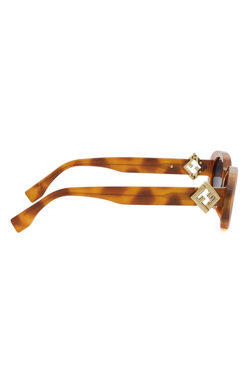 Fendi Womens Brown Fe40140u Cat-eye Tortoiseshell Acetate Sunglasses In Havana/other/blue