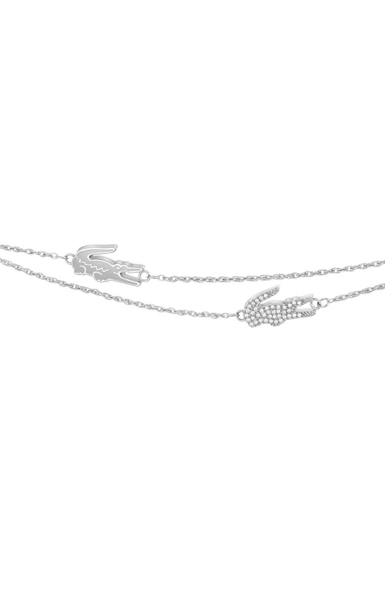Lacoste Crocodile Station Bracelet, Alternate, color, Silver