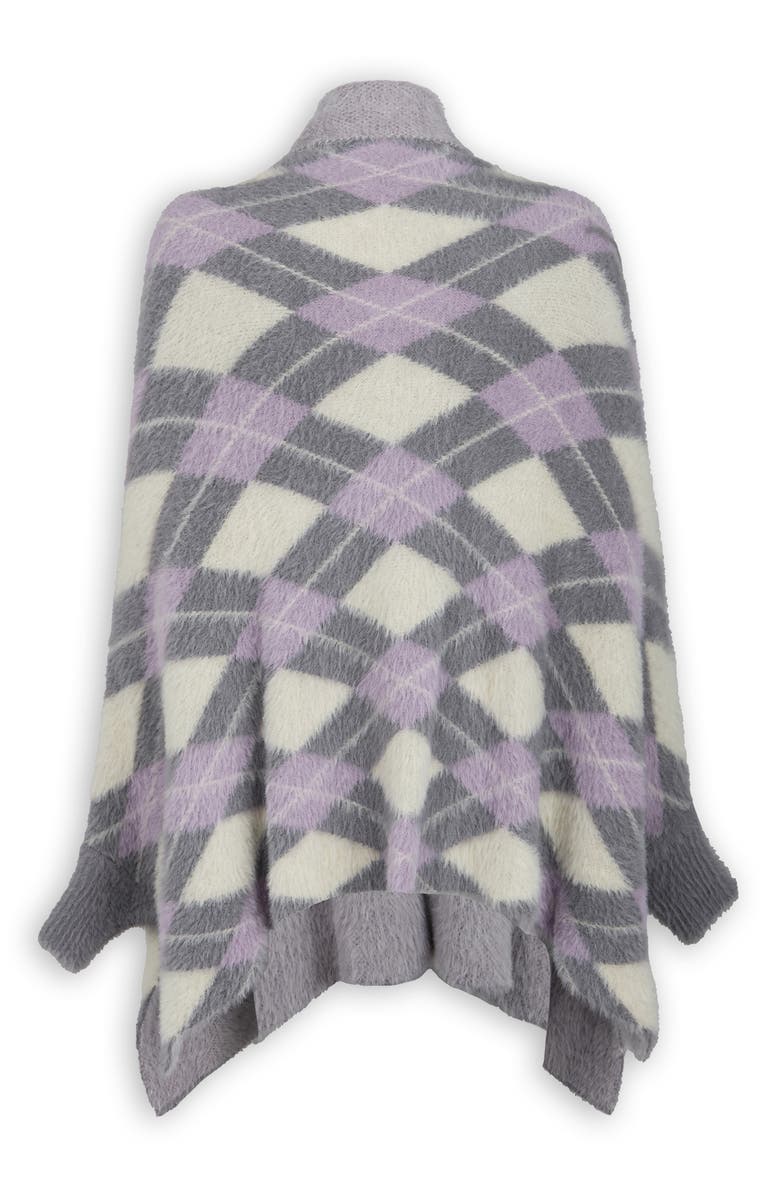 SAACHI Argyle Eyelash Knit Cardigan, Alternate, color, Grey