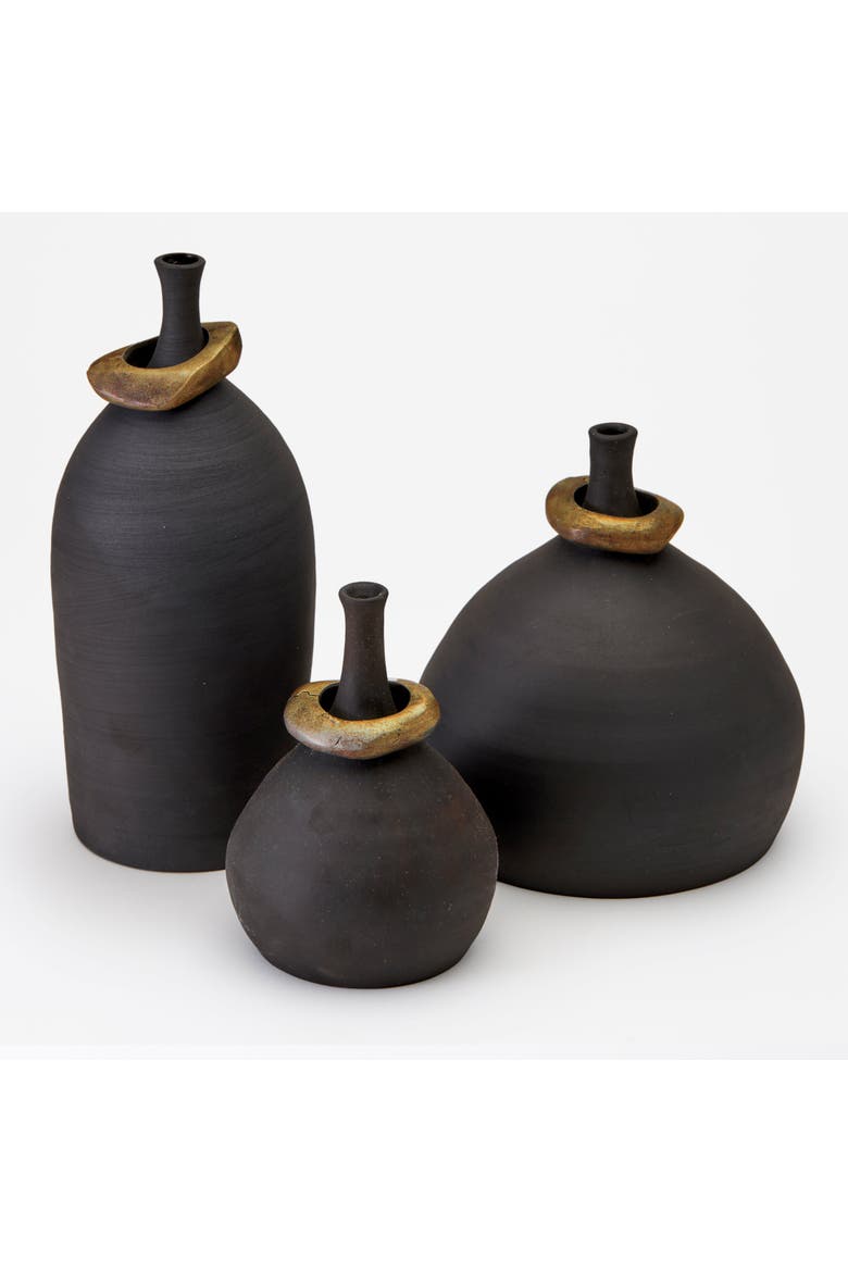 Mona Vessels, Alternate, color, Raw Blanc - Brass Ring
