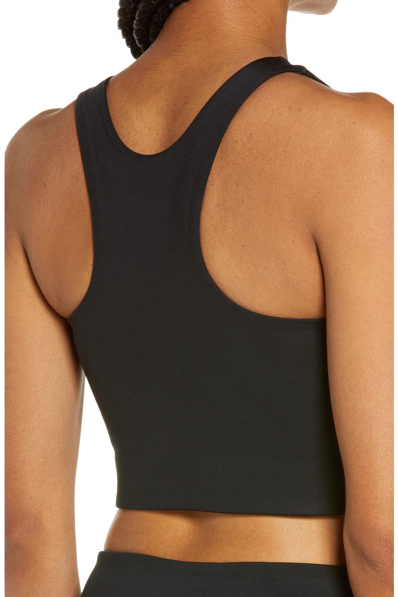 Dylan Longline Racerback Sports Bra, Alternate, color, BLACK