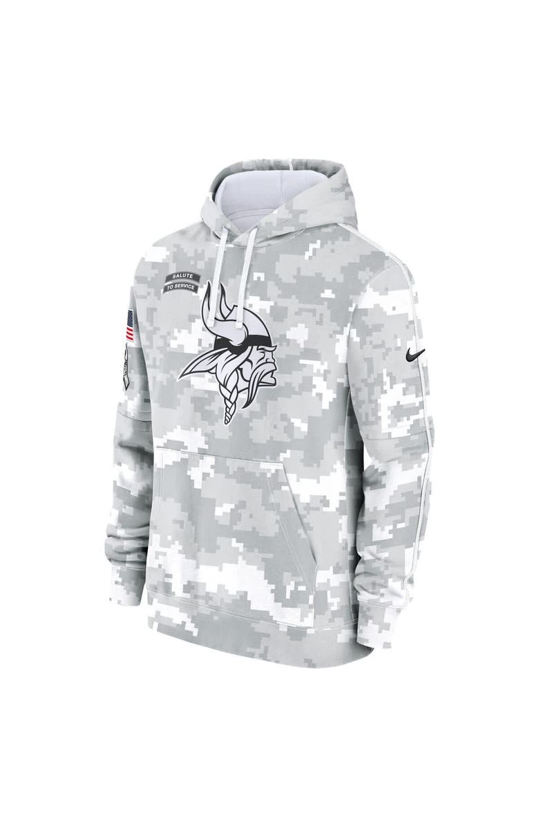 Nike Men's Nike Arctic Camo Minnesota Vikings 2024 Salute to Service Club Fleece Pullover Hoodie, Alternate, color,