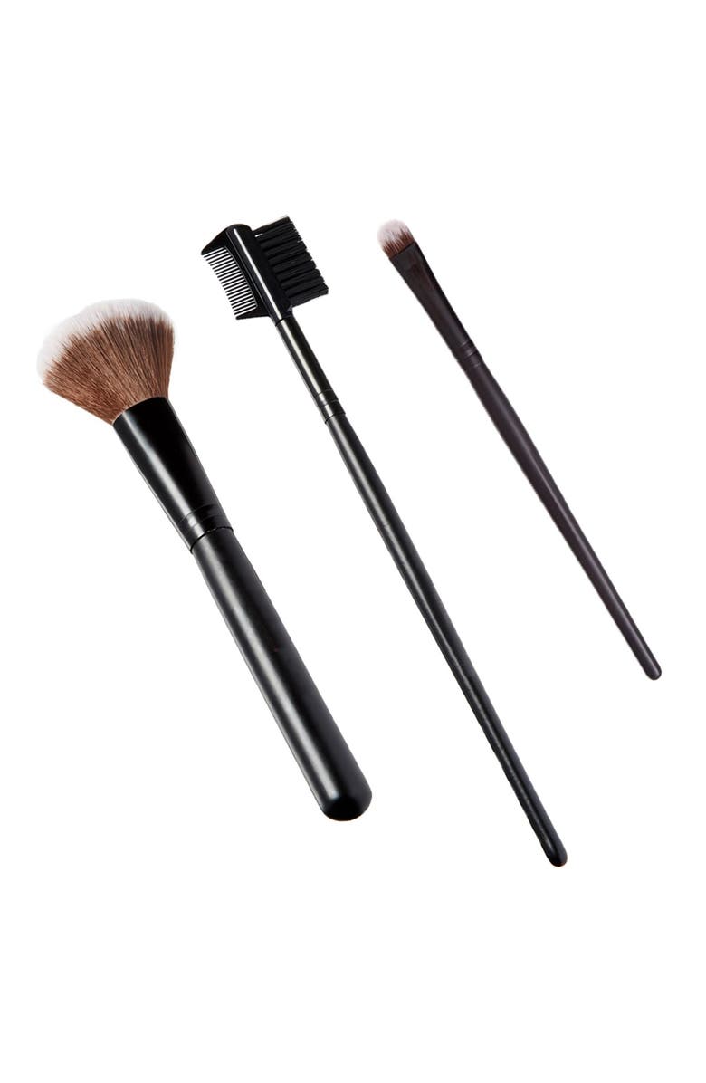 GLAMOUR STATUS The Essentials 3-Piece Makeup Brush Set, Main, color,