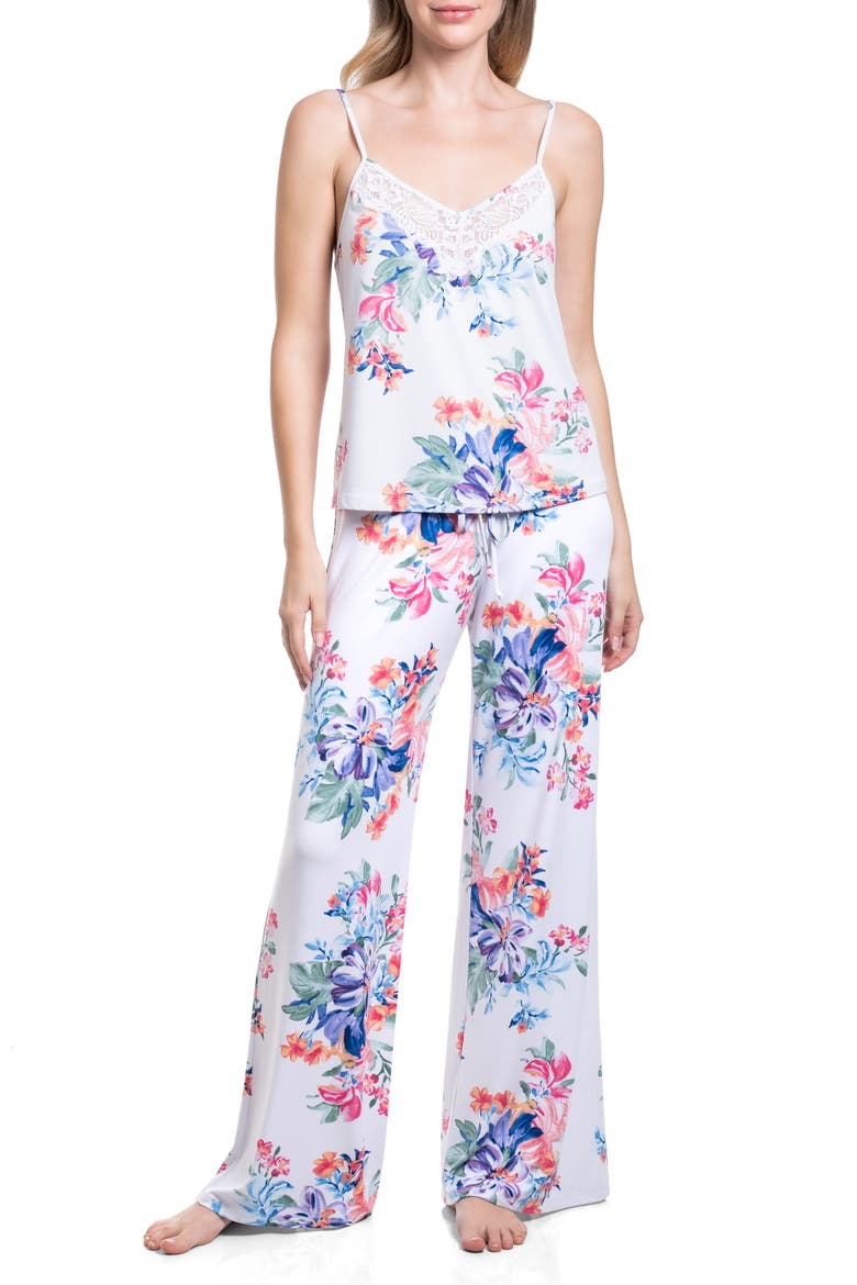 Ramona Floral Pajama Set, Main, color, IVORY