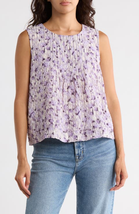 Pleated Sleeveless Top