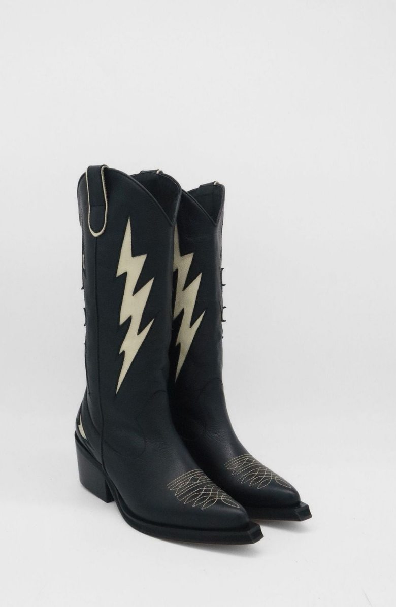 STIVALI NEW YORK Kiss Western Cowboy Boots, Alternate, color, Black