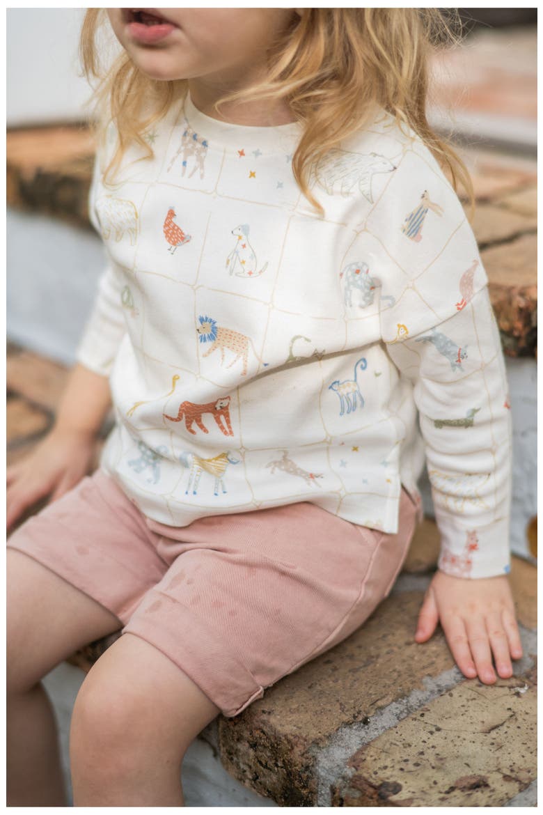 Kids' Drop Shoulder Organic Cotton Graphic T-Shirt, Alternate, color, ANIMAL SHUFFLE
