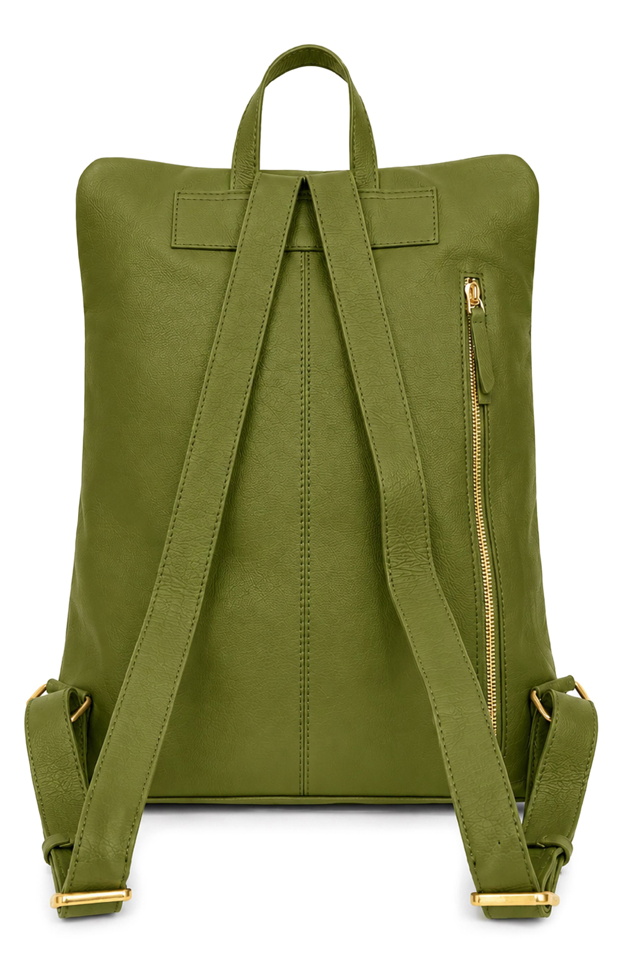 Willow Leather Backpack, Alternate, color, SEA KELP