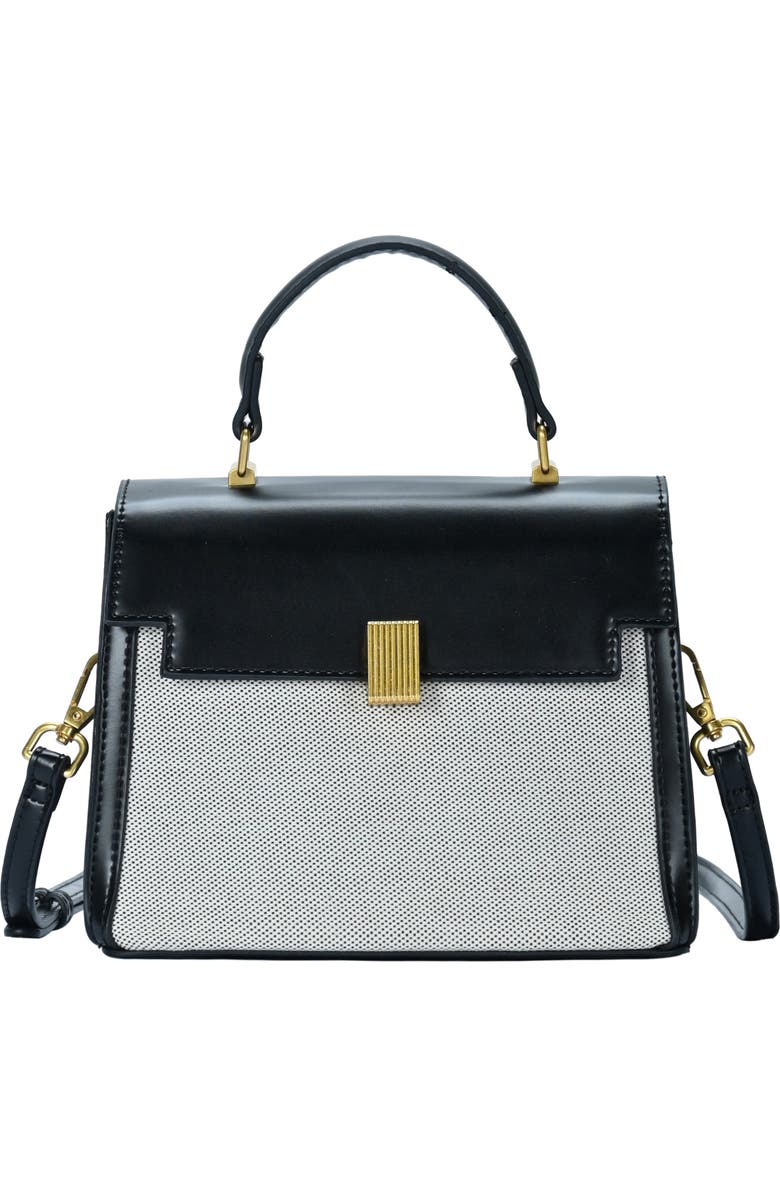 Miztique Structured Top Handle Satchel, Main, color, Black