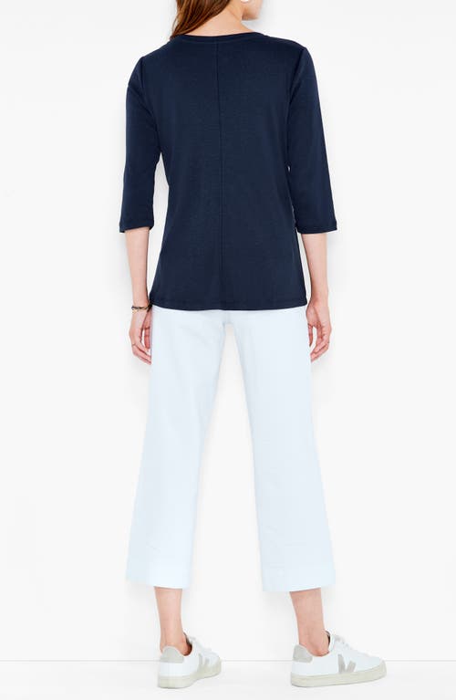 Nzt By Nic+zoe Boatneck T-shirt In Blue