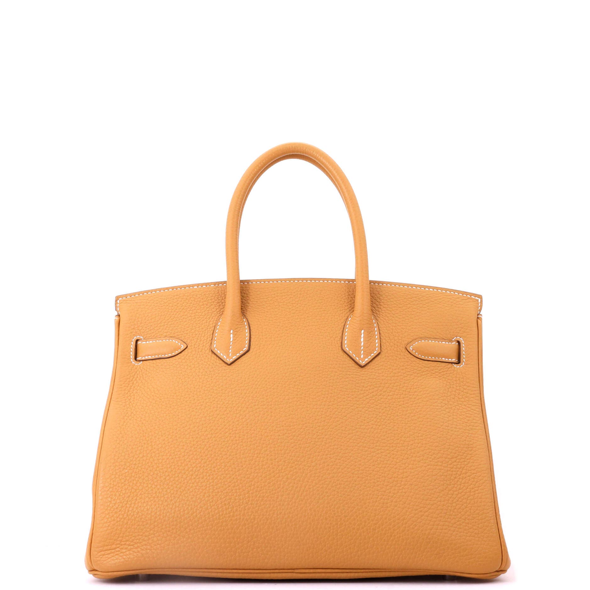 Pre-Owned Hermes Birkin Handbag Brown Clemence with Palladium Hardware 30, Alternate, color, Sable