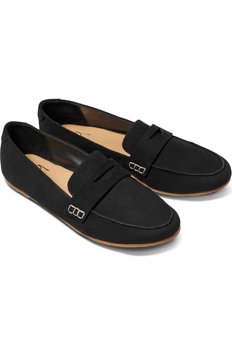Beek Moorhen Penny Loafer, Main, color, Black Suede