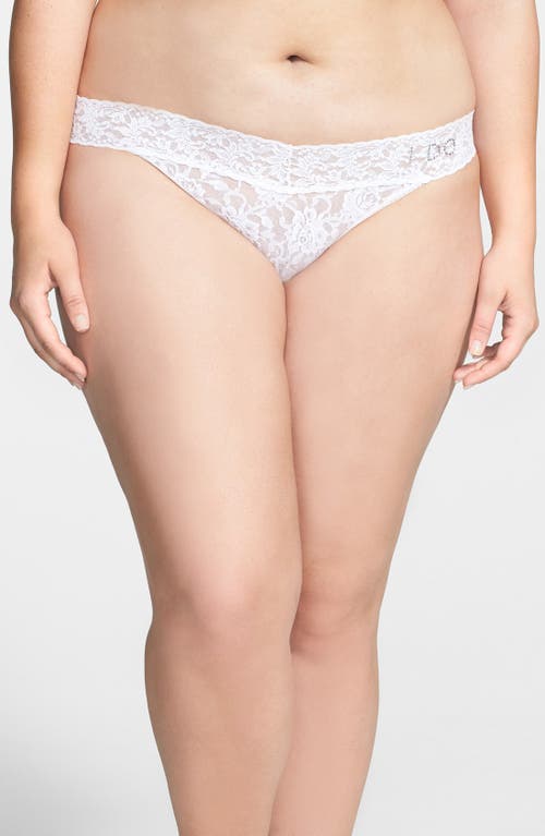 Hanky Panky 'I Do' Swarovski Crystal Regular Rise Thong in White