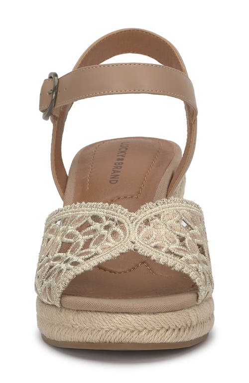 Shop Lucky Brand Coyna Espadrille Ankle Strap Platform Wedge Sandal In Rhodonite