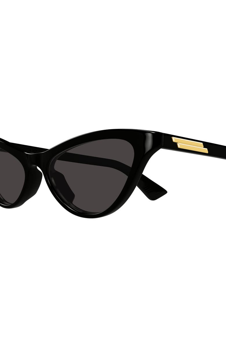 Bottega Veneta 56mm Cat Eye Sunglasses, Alternate, color, Black