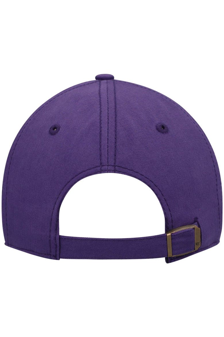Women's '47 Purple LSU Tigers Miata Clean Up Logo Adjustable Hat, Alternate, color, Purple