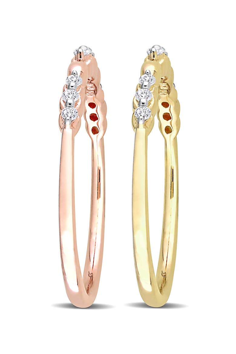 Set Of 2 Diamond Rings - 0.18ct., Alternate, color, MULTI