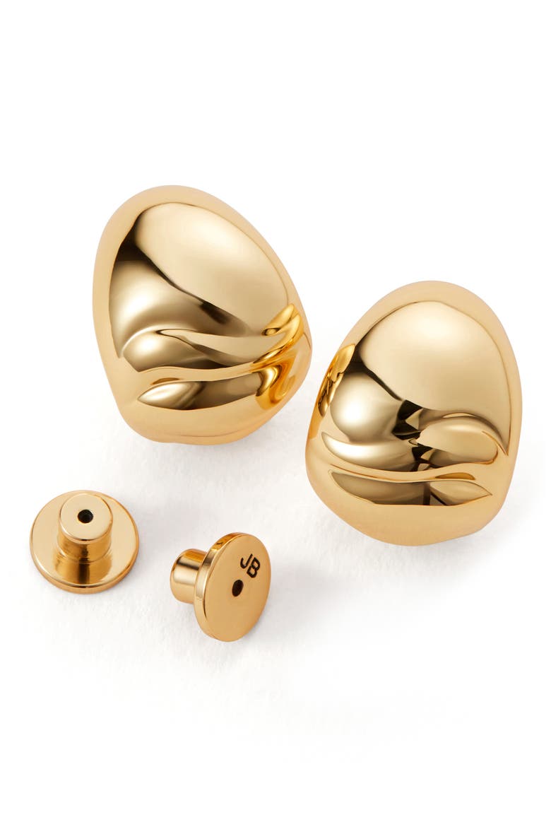 Nelle Sculpted Hoop Earrings, Alternate, color, HIGH POLISH GOLD