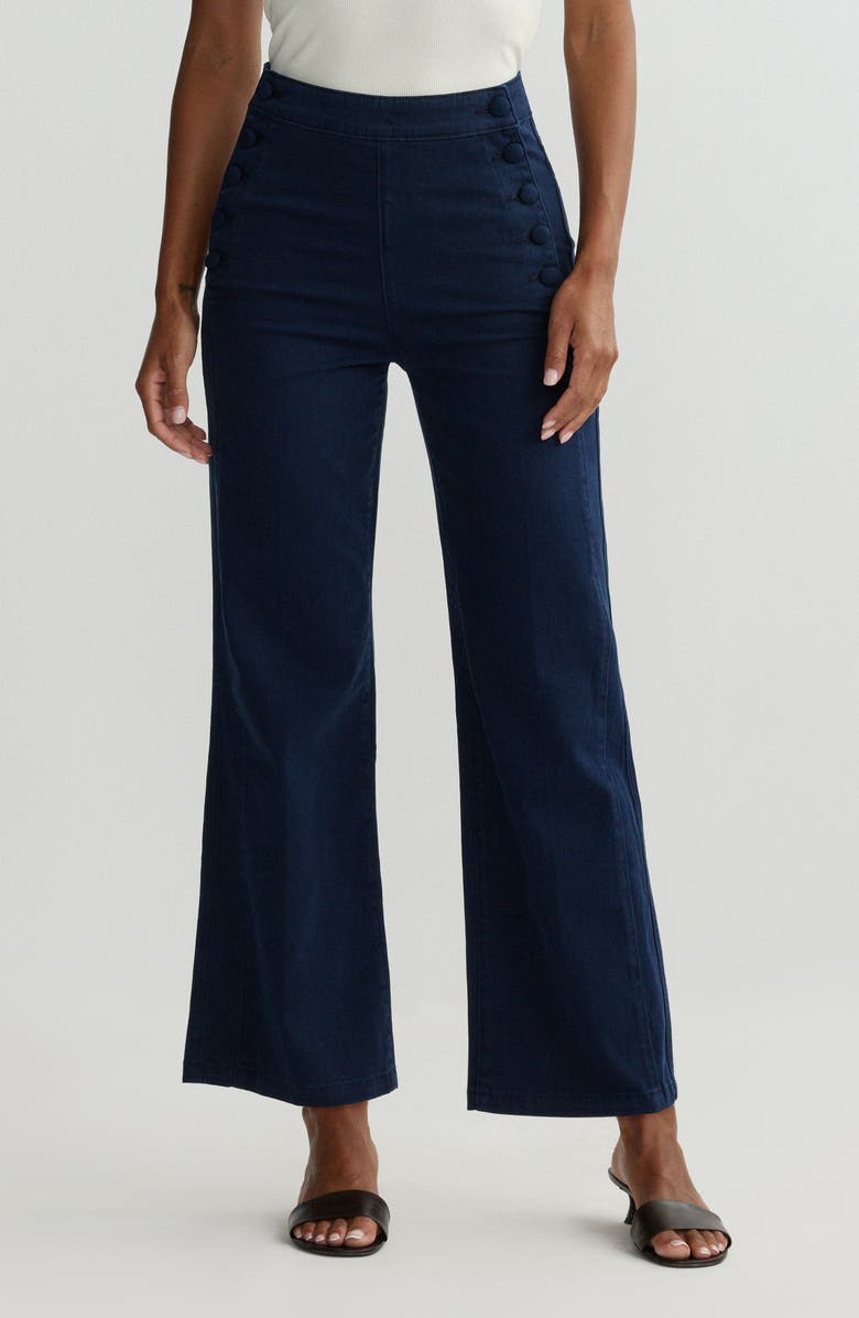 DL1961 Karmine High Waist Refined Wide Leg Jeans, Main, color, Bright Navy