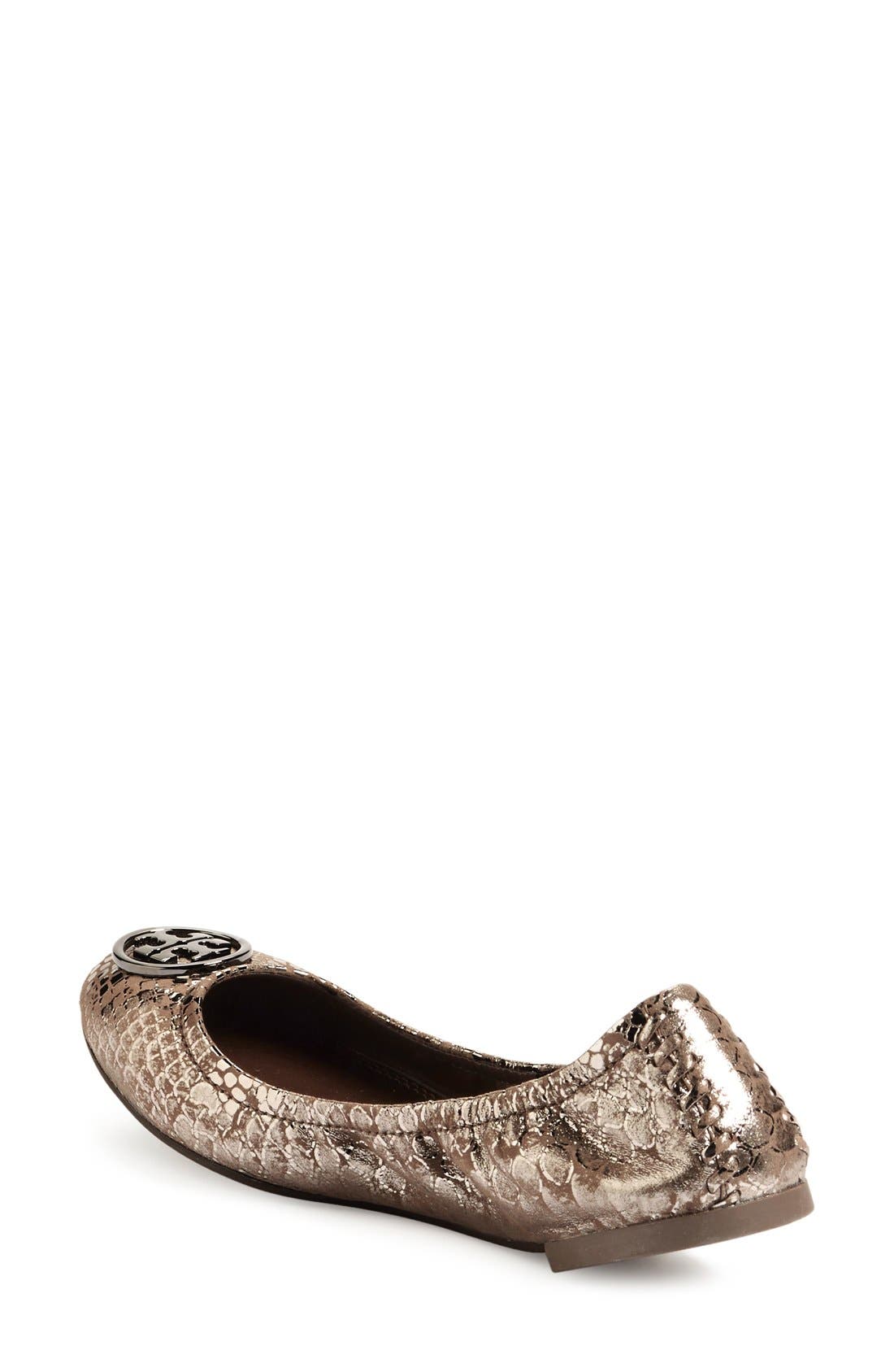 'Heidi' Ballet Flat (Nordstrom Exclusive), Alternate, color, PEWTER SNAKE