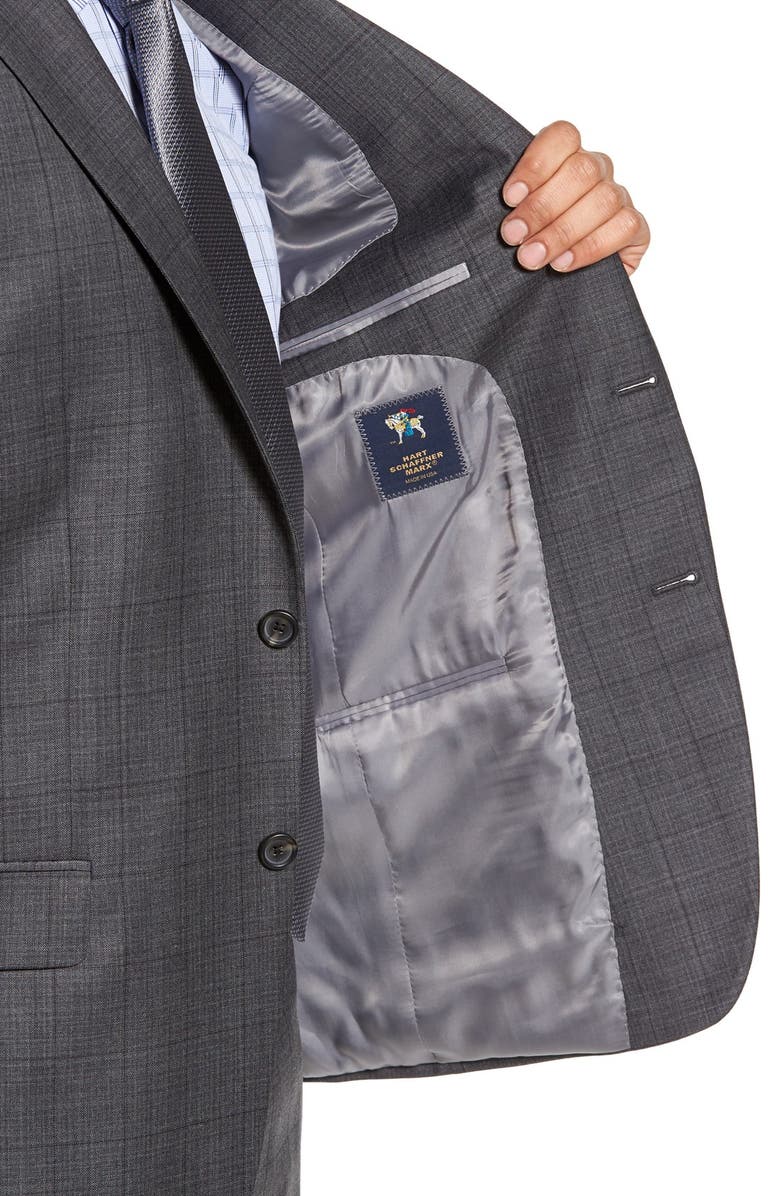 Hart Schaffner Marx New York Classic Fit Plaid Wool Suit, Alternate, color,