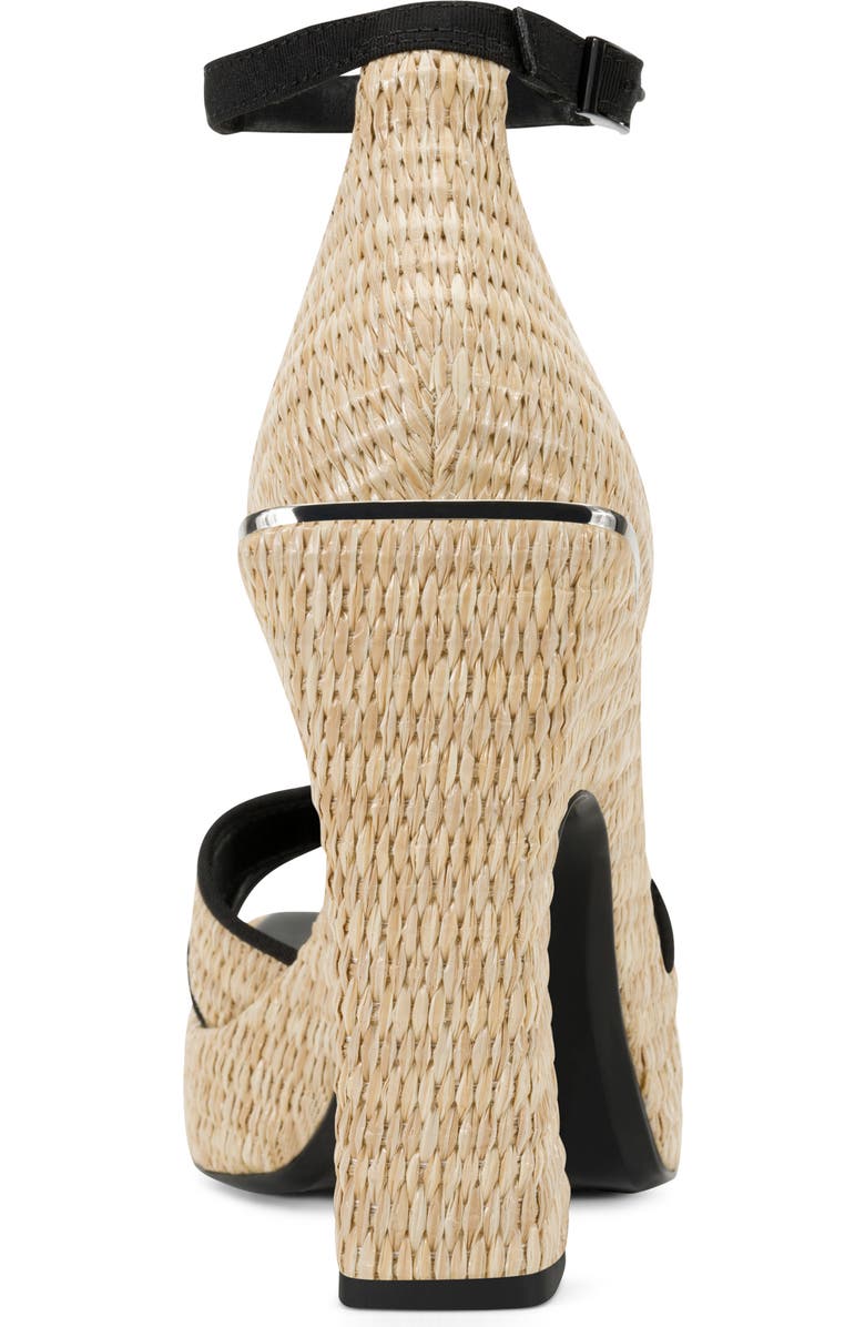 DKNY Linda Ankle Strap Platform Sandal, Alternate, color, Natural/ Black