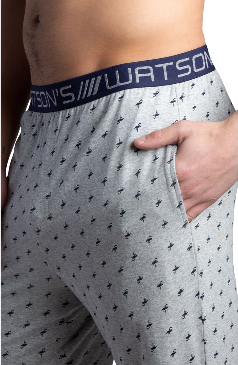 Watson's Men's Element Cotton/Modal Lounge Pant, Alternate, color, Flamingo Print